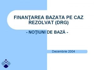 Calcul drg