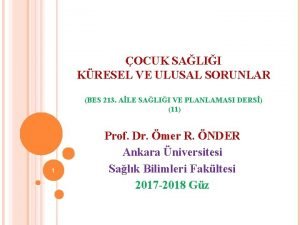 OCUK SALII KRESEL VE ULUSAL SORUNLAR BES 213