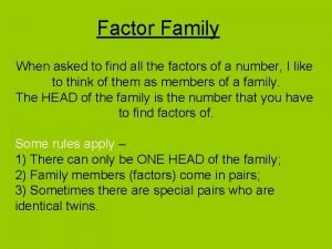 Highest common factor