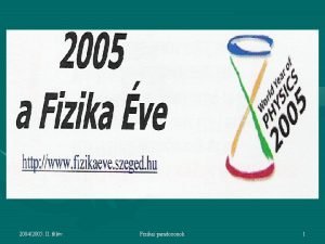 20042005 II flv Fizikai paradoxonok 1 20042005 II