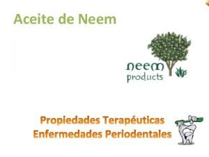 Aceite de Neem Enfermedades Periodentales Las enfermedades Periodentales