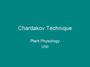 Chardakov method for water potential