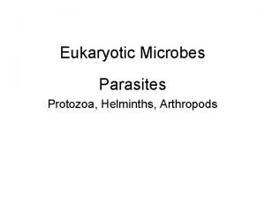 Eukaryotic Microbes Parasites Protozoa Helminths Arthropods Eukaryotic Microbes