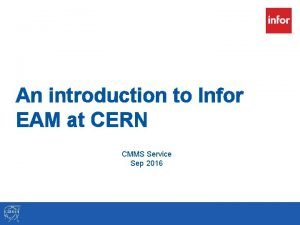 Infor eam training manual