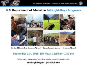 Fulbright hays summer seminar