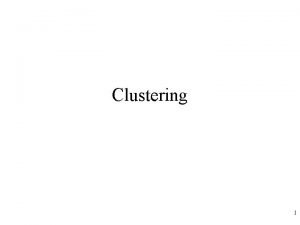 Partitional clustering