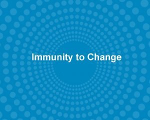 Immunity to Change Everyone thinks of changing the