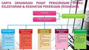 CARTA ORGANISASI PUSAT PENGURUSAN RISIKO KELESTARIAN KESIHATAN PEKERJAAN