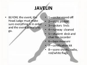 Javelin judge