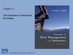 Life insurance contractual provisions
