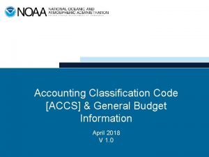 Accounting classification codes