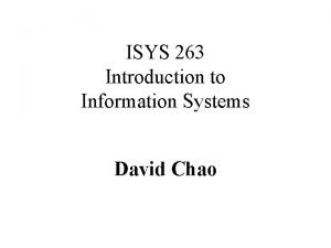 Isys 263