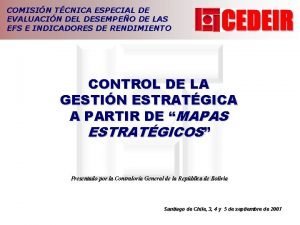 COMISIN TCNICA ESPECIAL DE EVALUACIN DEL DESEMPEO DE