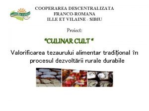 COOPERAREA DESCENTRALIZATA FRANCOROMANA ILLE ET VILAINE SIBIU Proiect