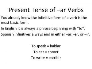 Present tense of know