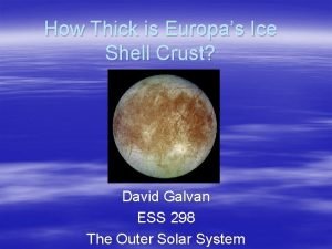 How thick is europa's ice