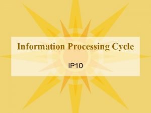 What is the information processing cycle