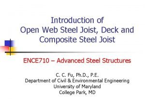 Open web steel joist system