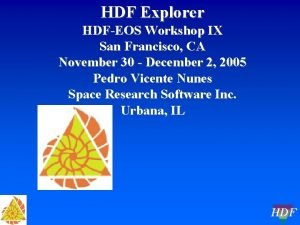 Hdf explorer