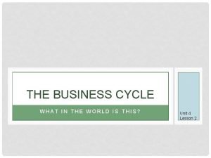 4 stages of the business cycle