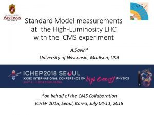 Standard model measurements