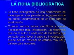 Ficha textual indirecta Ficha textual indirecta