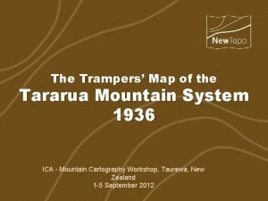 The Trampers Map of the Tararua Mountain System