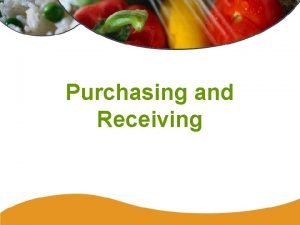 Purchasing in food flow