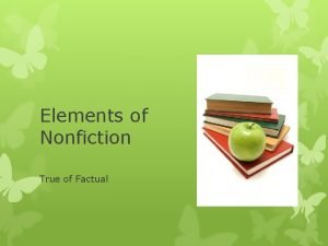 Elements of nonfiction