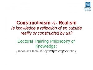 Constructivism vs realism