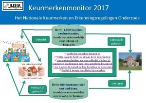 Keurmerkenmonitor 2017 Het Nationale Keurmerken en Erkenningsregelingen Onderzoek