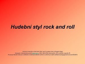 Styl rock and roll