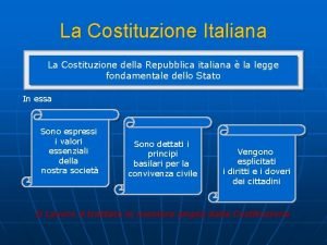 Struttura costituzione italiana