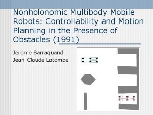 Nonholonomic Multibody Mobile Robots Controllability and Motion Planning