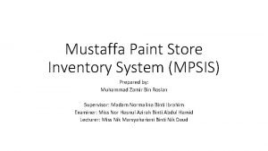 Paint store point of sale system