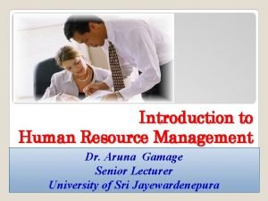Significance of hrm
