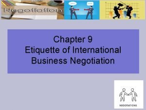 Negotiation etiquette