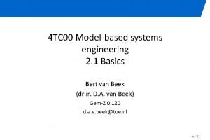 4 TC 00 Modelbased systems engineering 2 1