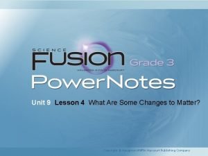 Chemistry unit 9 lesson 4