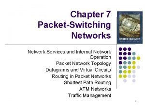 Chapter 7 PacketSwitching Networks Network Services and Internal