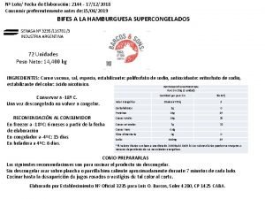 N Lote Fecha de Elaboracin 2144 17122018 Consumir