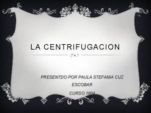 Centrifugacion