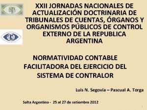 XXII JORNADAS NACIONALES DE ACTUALIZACIN DOCTRINARIA DE TRIBUNALES