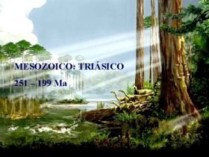 MESOZOICO TRISICO 251 199 Ma Clima clido sin