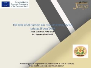 The Role of Al Hussein Bin Talal University