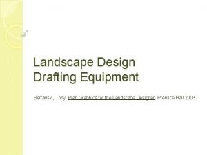 Plan graphics for the landscape designer