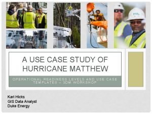 Hurricane matthew case study