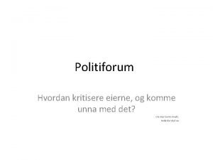 Politiforum