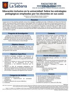 FACULTAD DE MAESTRA EN EDUCACIN Lnea de investigacin