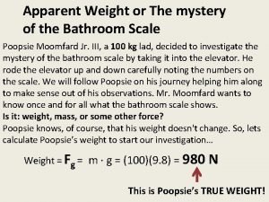 Apparent Weight or The mystery of the Bathroom
